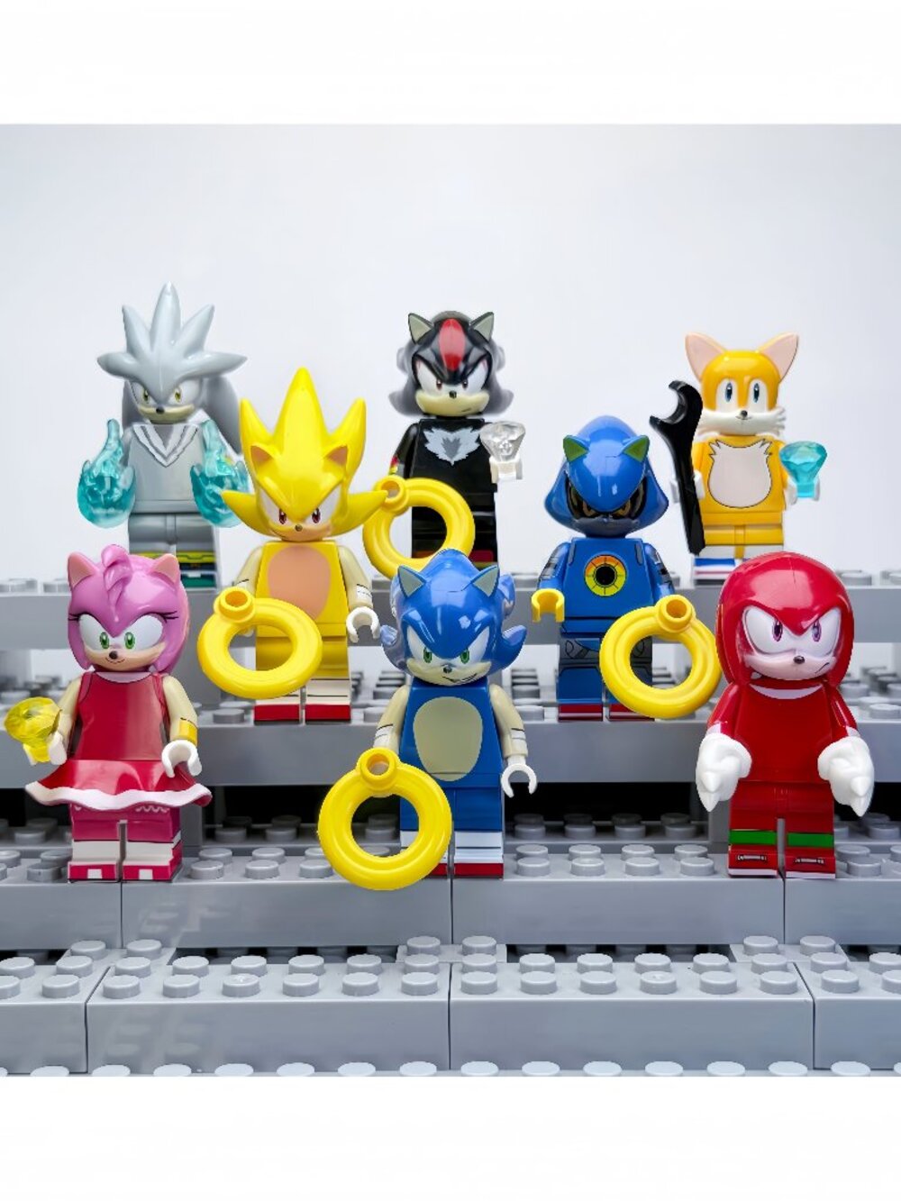 Sonic The Hedgehog Custom Minifigures Lot of 8